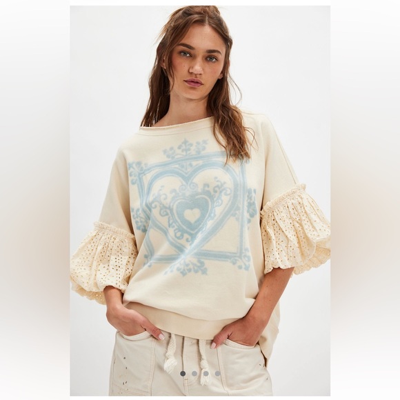 Free People Tops - Free People Doily Sweatshirt